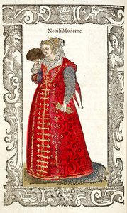 Nobili Moderne. Uit: De gli habiti antichi et moderni, 1598 door Cesare Vecellio
