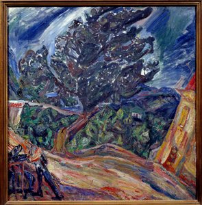Grote Boom Blauwe Schilderij door Chaim Soutine door Chaim Soutine