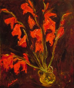 Rode gladiolen door Chaim Soutine