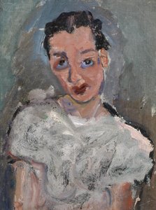 Jonge vrouw in een witte blouse door Chaim Soutine