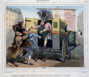 De beroemde Proudhon, ontvoerd door een Amerikaanse curiositeitenshow - door Cham