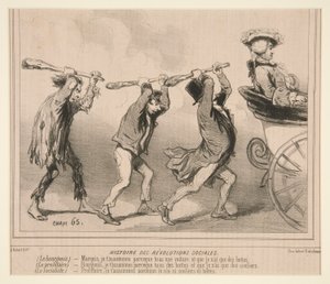 Geschiedenis van de Sociale Revoluties, uit Le Charivari door Cham
