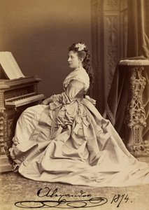 Portret van Groothertogin Alexandra Iosifovna van Saksen-Altenburg (1830-1911) door Charles Bergamasco