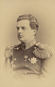 Portret van grootvorst Vladimir Alexandrovitsj van Rusland (1847-1909), door Bergamasco, Charles (Karl) (1830-1896) door Charles Bergamasco
