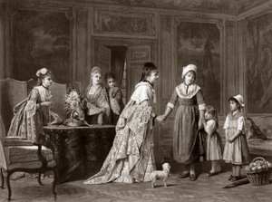 Het bezoek aan het kasteel door Charles (after) Baugniet