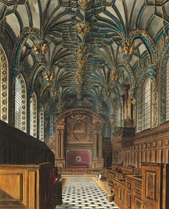 Kapel van het Hampton Court Royal Palace door Charles (after) Wild