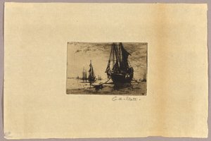 Schets van een boot door Charles Adams Platt