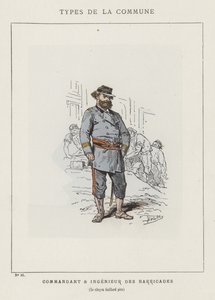 Commandant en Ingenieur van de Barricades, De burger Gaillard vader door Charles Albert d Arnoux Bertall