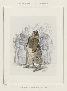 Onderweg naar Versailles door Charles Albert d Arnoux Bertall