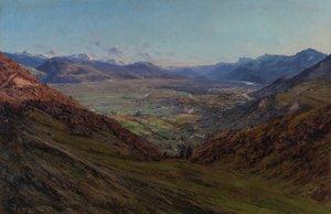 Grenoble gezien vanaf de weg naar Sappey 1912