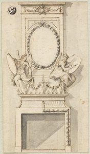 Ontwerp voor een schoorsteenstuk door Charles Alfred Stothard