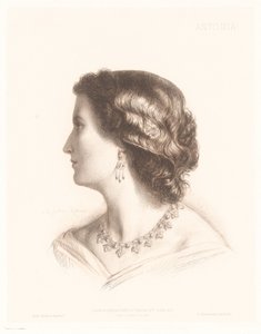 Portret van een Italiaanse vrouw door Charles Alphonse Paul Bellay