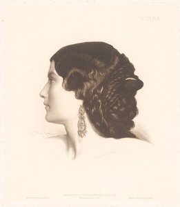 Portret van een Italiaanse vrouw door Charles Alphonse Paul Bellay