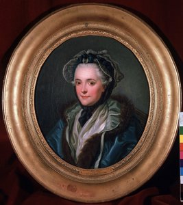 Portret van Marie-Louise-Nicole, hertogin van Enville (1716-1797). Schilderij door Charles Amedee Philippe van Loo (1719-1795) door Charles Amedee Philippe van Loo