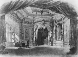Toneelontwerp voor Don Giovanni, opera door Wolfgang Amadeus Mozart door Charles Antoine Cambon