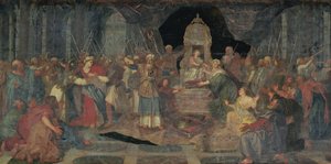 Athaliah verdreven uit de tempel, 1710 door Charles Antoine Coypel