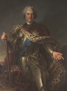 Portret van Maurice de Saxe 1696-1750, Maarschalk van Frankrijk, ca. 1735-1739 door Charles Antoine Coypel