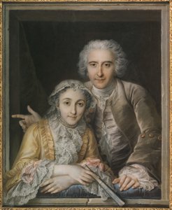 Portret van Philippe Coypel en zijn vrouw door Charles Antoine Coypel