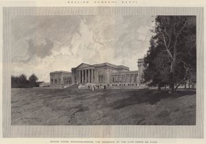 Engelse huizen, Stowe House, Buckinghamshire, de residentie van de late Comte de Paris