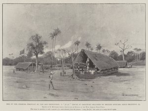 Een van de Veranderingen door de Aro Expeditie, een Ju-Ju Huis in Arochuku bezet door Britse Officieren sinds 23 december