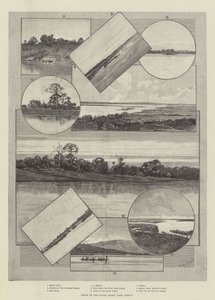 Uitzichten op de Niger Rivier, West-Afrika