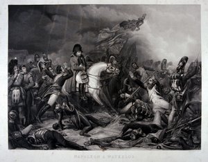 Napoleon (1769-1821) bij de Slag bij Waterloo, 1815