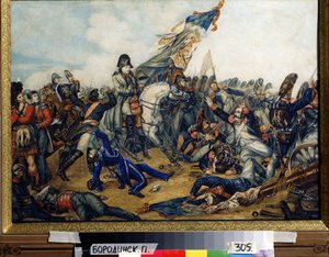 Napoleon I bij de slag bij Waterloo op 18 juni 1815