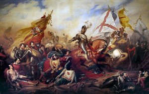 Godsdienstoorlogen (1562-1598): koning Hendrik IV van Frankrijk bij de Slag bij Ivry