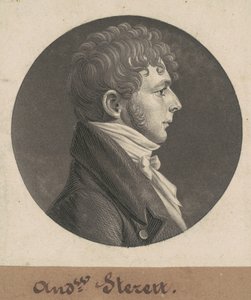 Andrew Sterett door Charles B. J. Févret de Saint Mémin
