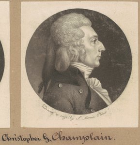 Christopher Grant Champlin door Charles B. J. Févret de Saint Mémin