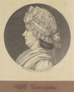 Elizabeth Marius Kemper door Charles B. J. Févret de Saint Mémin