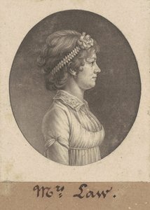 Elizabeth Parke Custis Law door Charles B. J. Févret de Saint Mémin