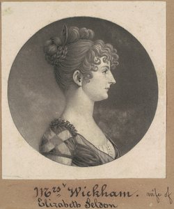 Elizabeth Selden McClurg Wickham door Charles B. J. Févret de Saint Mémin