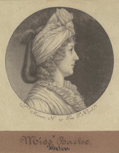 Helena Bache door Charles B. J. Févret de Saint Mémin