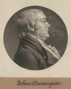 John Davenport door Charles B. J. Févret de Saint Mémin