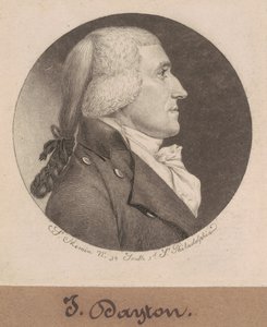 Jonathan Dayton door Charles B. J. Févret de Saint Mémin