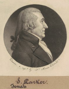 Josiah Parker door Charles B. J. Févret de Saint Mémin