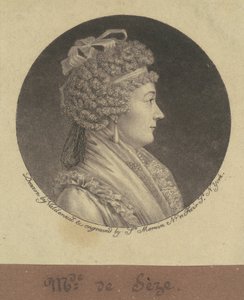 Mevrouw Jean de Sèze door Charles B. J. Févret de Saint Mémin