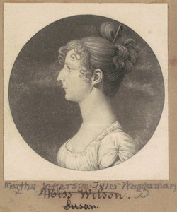 Martha Jefferson Tyler Waggaman door Charles B. J. Févret de Saint Mémin