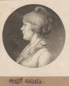 Mary Wright Sonntag Wells door Charles B. J. Févret de Saint Mémin