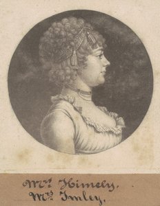 Mevrouw James Henderson Imlay door Charles B. J. Févret de Saint Mémin