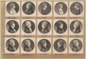 Saint-Mémin collectie van portretten, groep 19 door Charles B. J. Févret de Saint Mémin