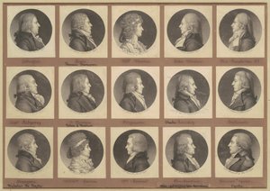 Saint-Mémin Collectie van Portretten, Groep 6 door Charles B. J. Févret de Saint Mémin