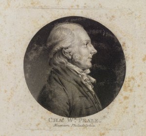 Portret van Charles W. Peale door Charles Balthazar Julien Févret de Saint Mémin