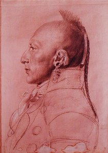 Portret van een hoofdman van de Kleine Osages, c.1807 door Charles Balthazar Julien Févret de Saint Mémin