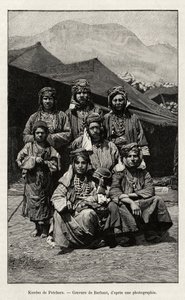 Koerden van Petchara (Turkije). Gravure door Barbant ter illustratie van het verhaal 