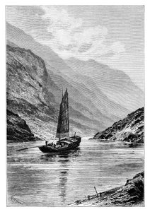 De bovenloop van de Yangtze-rivier, China, 1895