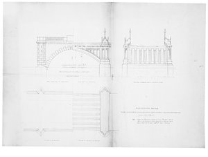Ontwerp en elevatie voor Westminster Bridge