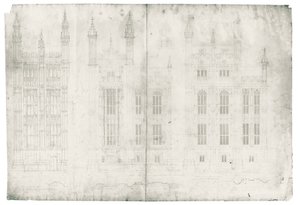 Tekening voor de Houses of Parliament, ca. 1836-40