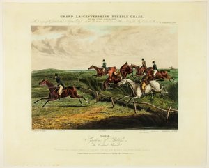Symptomen van nood, van The Grand Steeplechase Over Leicestershire door Charles Bentley